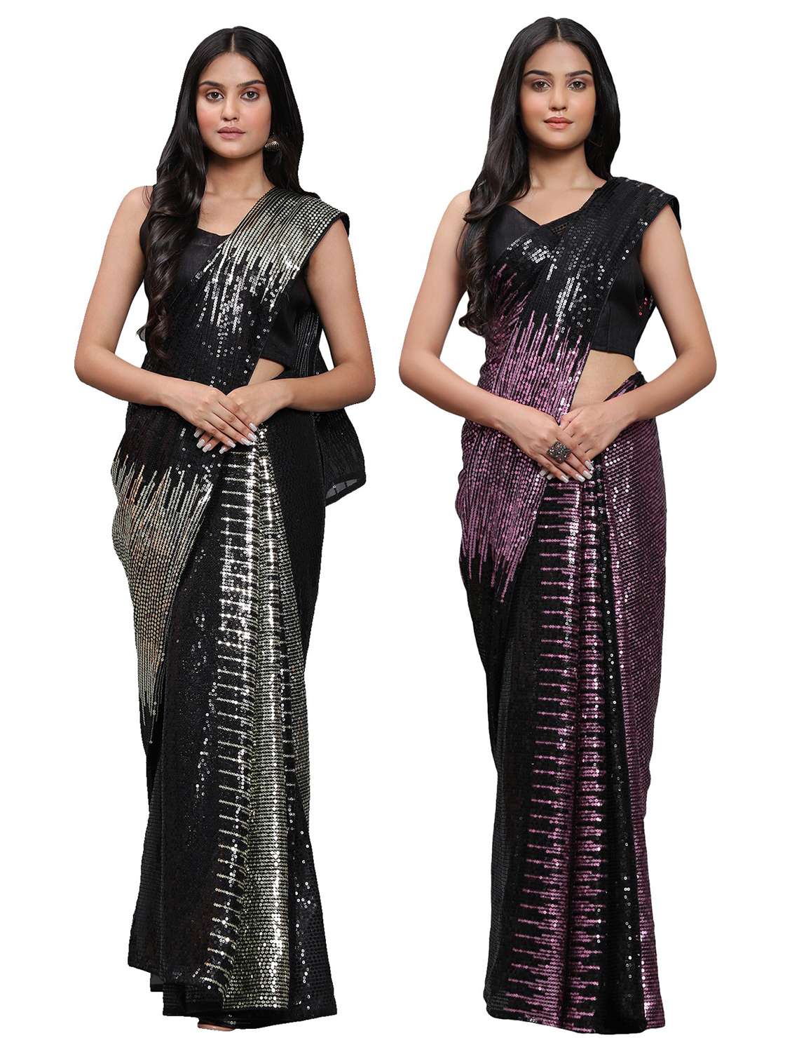 women's embroidered saree with blouse