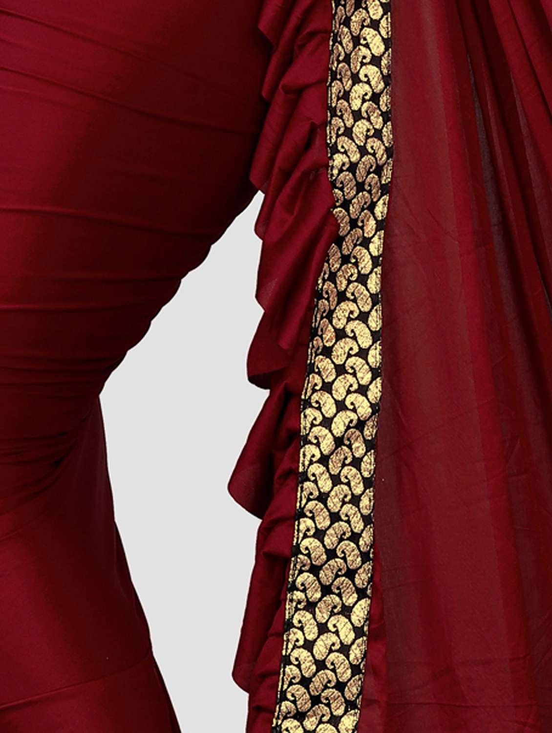 women's bordered red colored saree with blouse - 20183808 -  Standard Image - 4