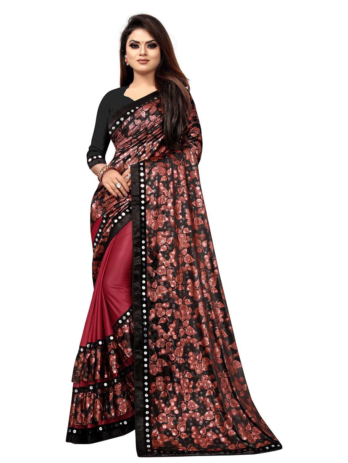 women's saree combo with blouse - 20183866 -  Standard Image - 1
