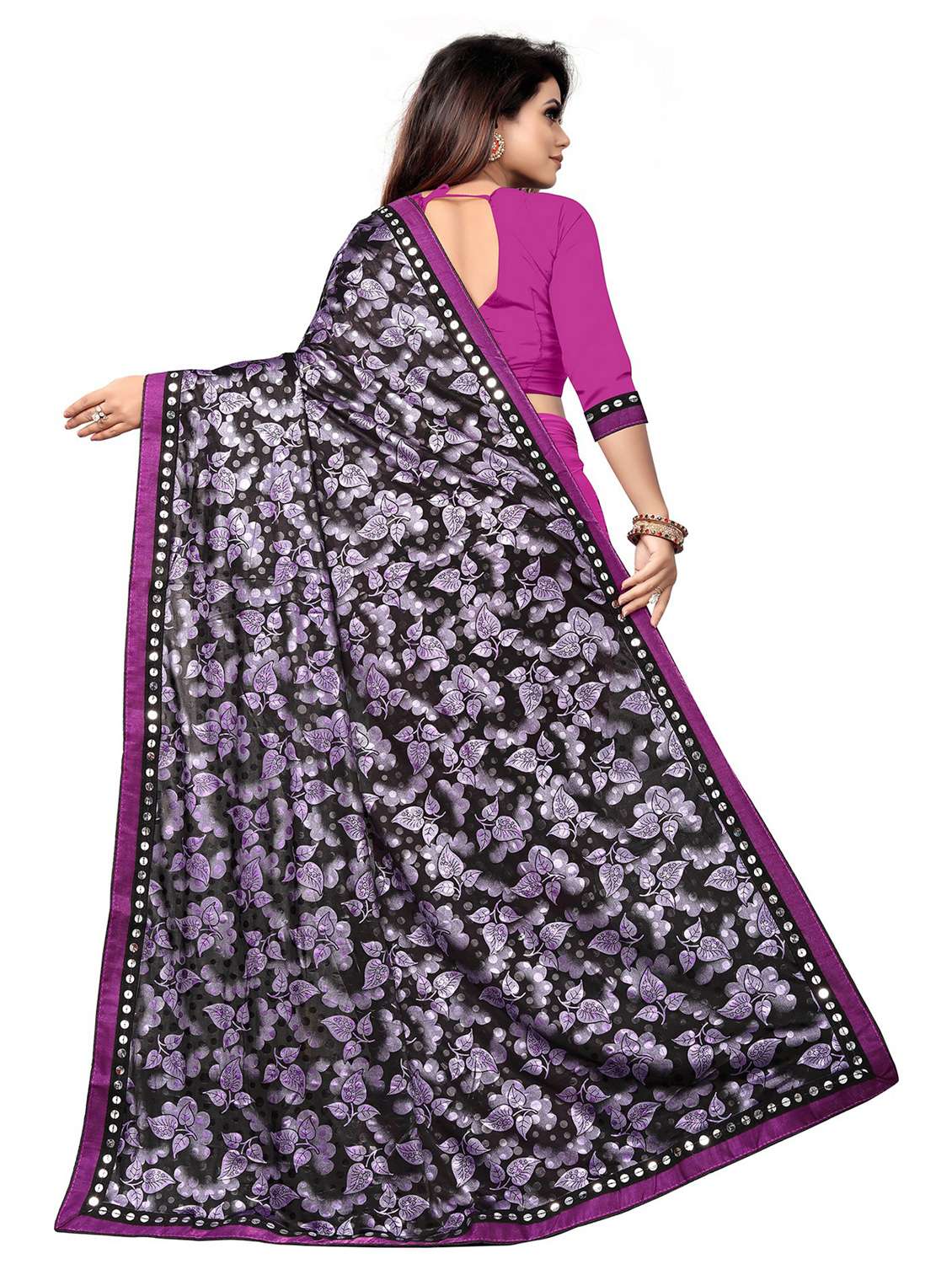 women's saree combo with blouse - 20183873 -  Standard Image - 4