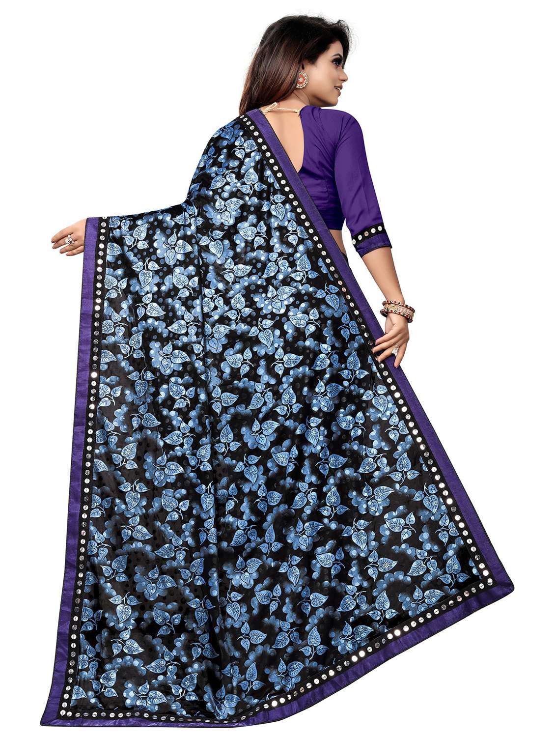 women's saree combo with blouse - 20183899 -  Standard Image - 4