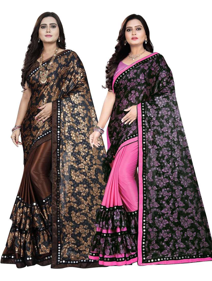 women's saree combo with blouse
