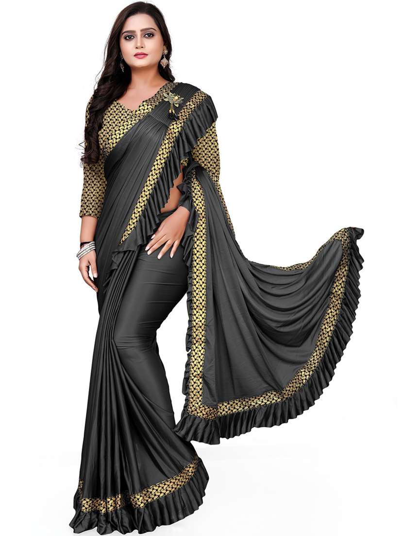 Women's Bordered Multi Colored Saree With Blouse - 20183972 -  Standard Image - 1