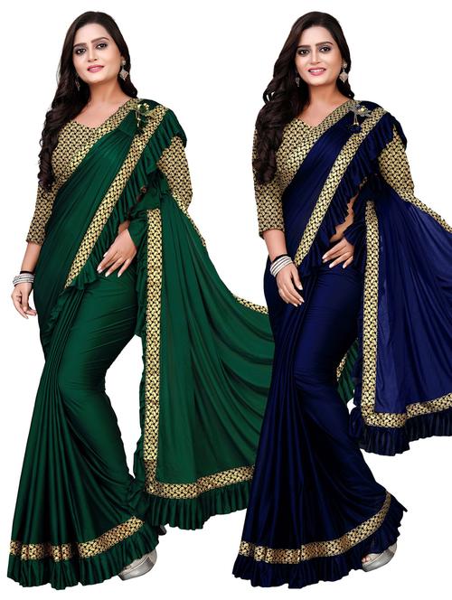 women's saree combo with blouse - 20183992 - Standard Image - 0