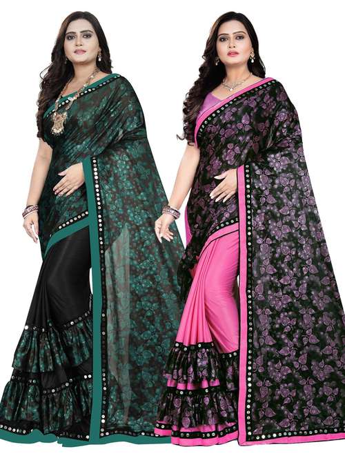 women's saree combo with blouse - 20183994 -  Standard Image - 0