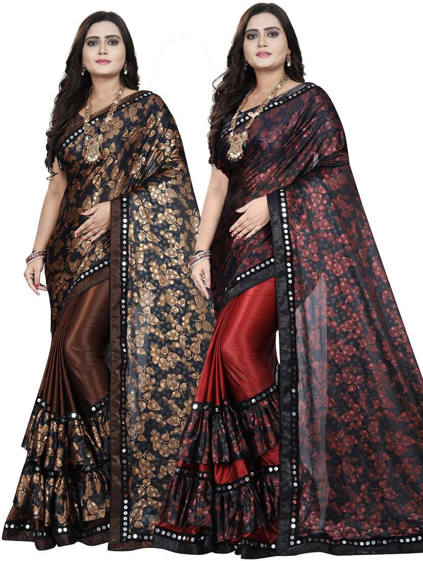 women's saree combo with blouse