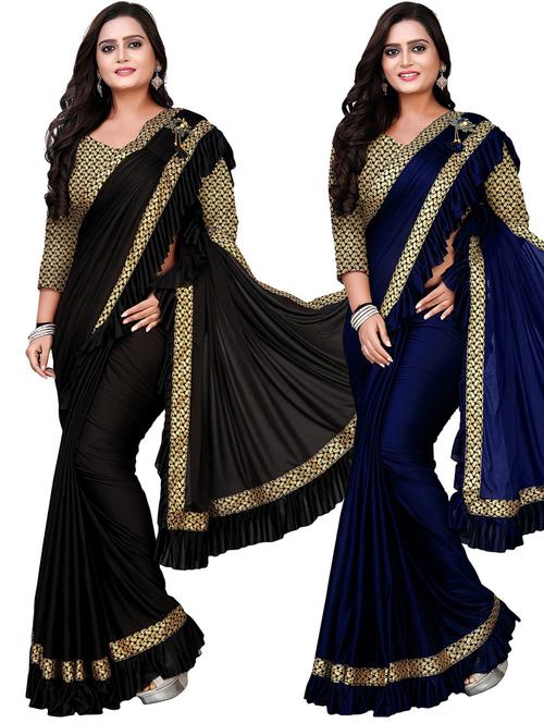 women's saree combo with blouse - 20184042 - Standard Image - 0