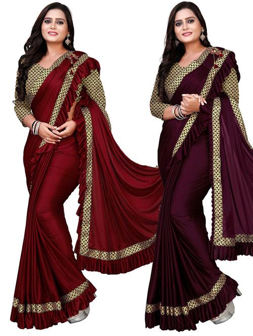 women's saree combo with blouse - 20184059 - Standard Image - 0
