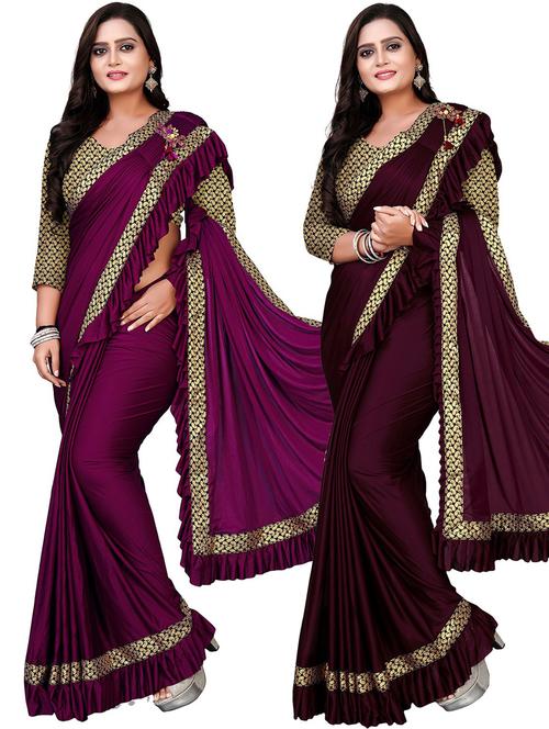 women's saree combo with blouse - 20184062 -  Standard Image - 0