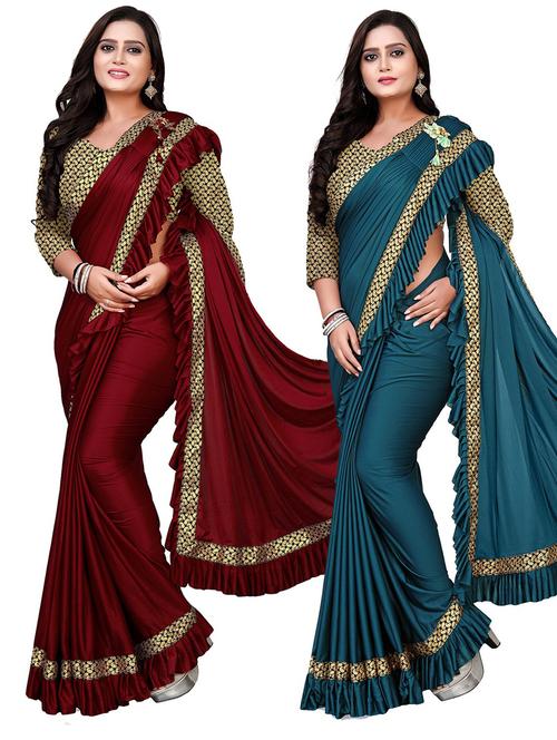 women's saree combo with blouse - 20184065 -  Standard Image - 0