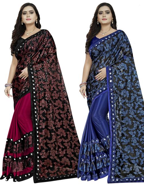 women's self design multi colored saree with blouse - 20184102 - Standard Image - 0
