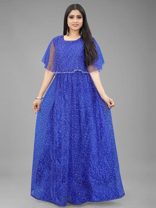 women self design a-line gown - 20184225 - Standard Image - 0