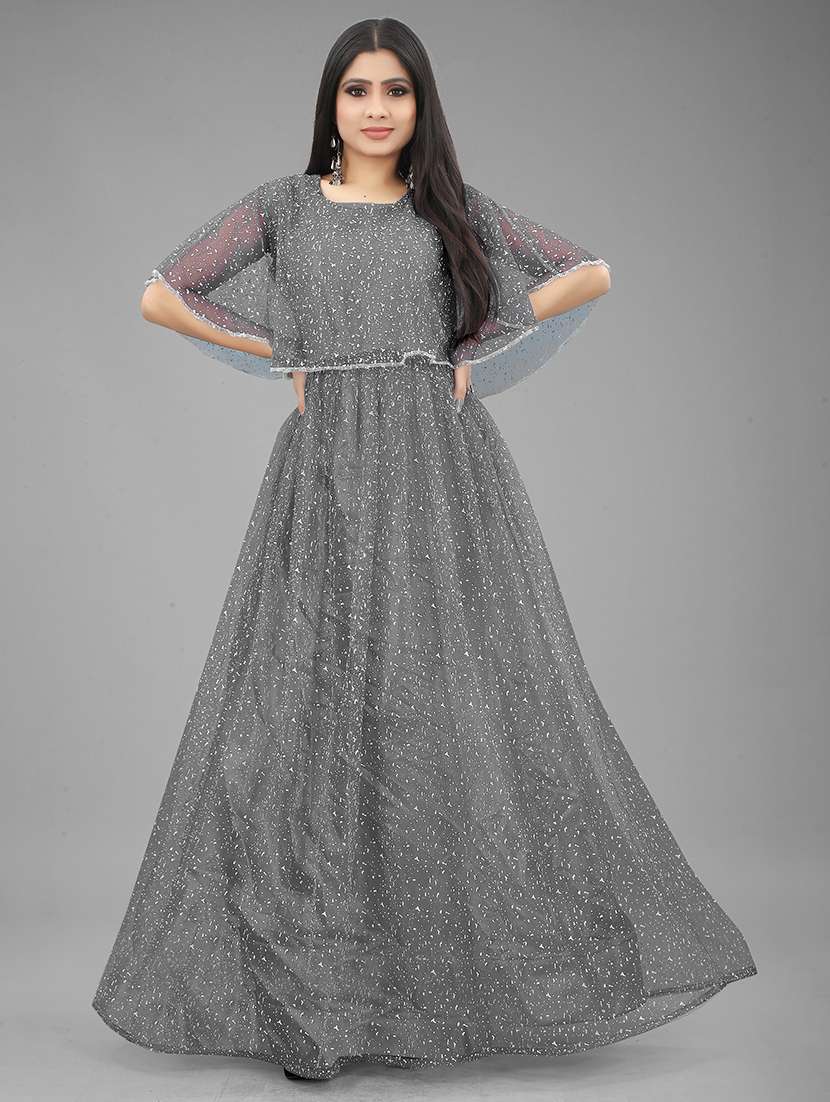 women self design a-line gown