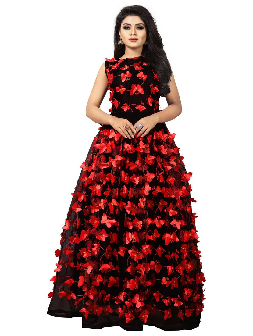 women self design a-line gown
