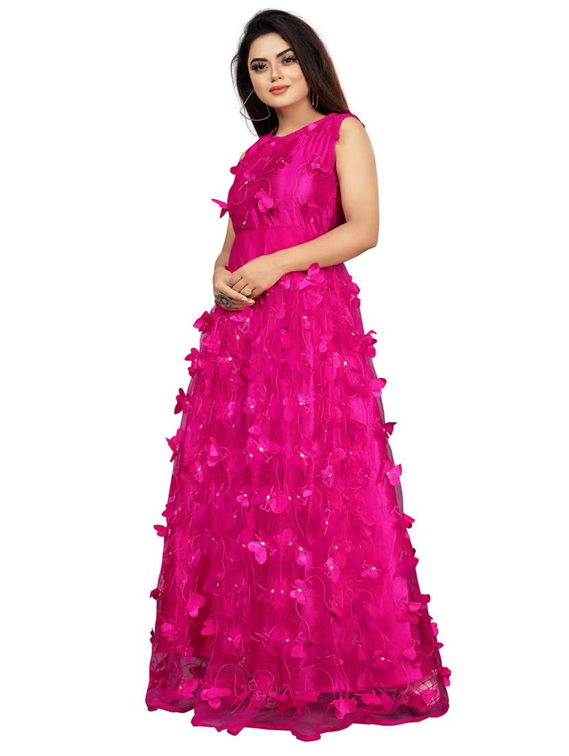 women self design a-line gown - 20184238 -  Standard Image - 1