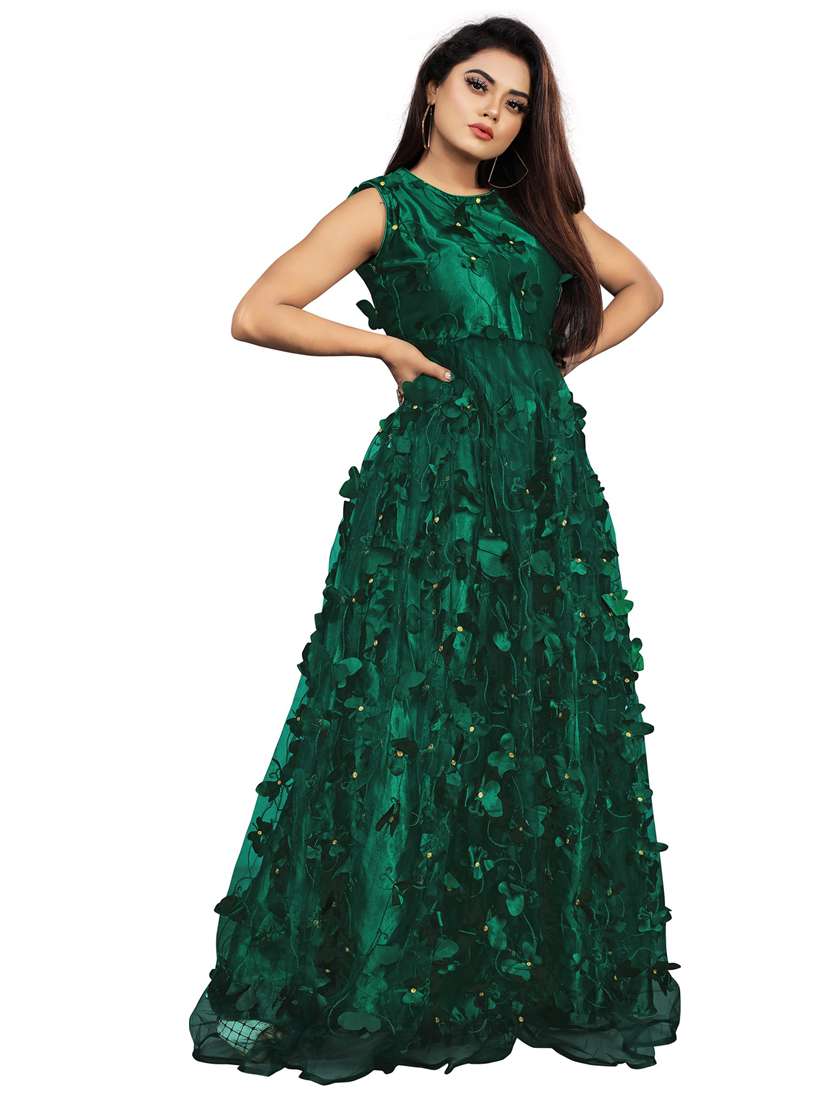 women self design a-line gown - 20184241 -  Standard Image - 1