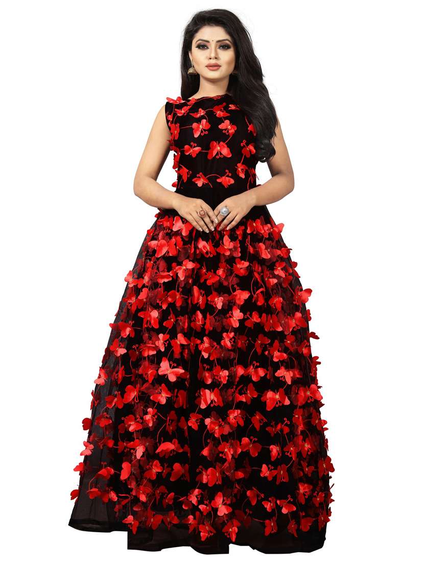 pack of 2 self design a-line gown - 20184263 -  Standard Image - 1