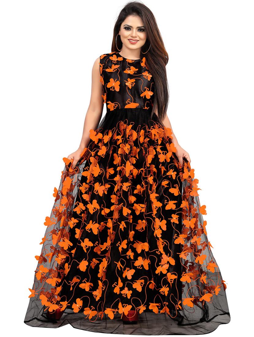 pack of 2 self design semi-stitched gown - 20184422 - Standard Image - 1