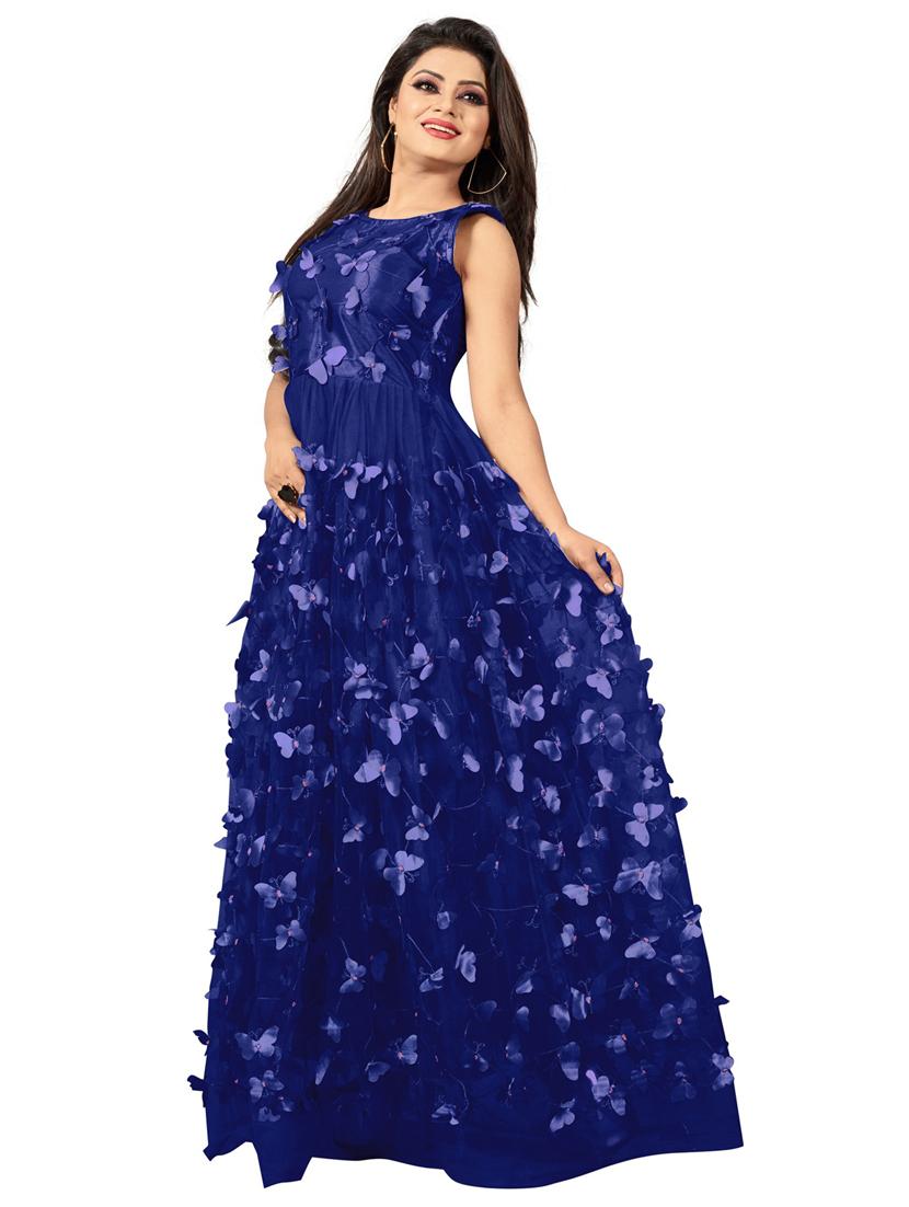 pack of 2 self design semi-stitched gown - 20184425 - Standard Image - 1