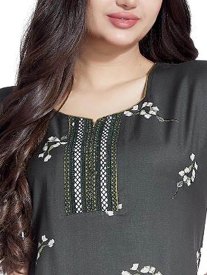 grey floral print short sleeves nighty - 20184552 - Standard Image - 4