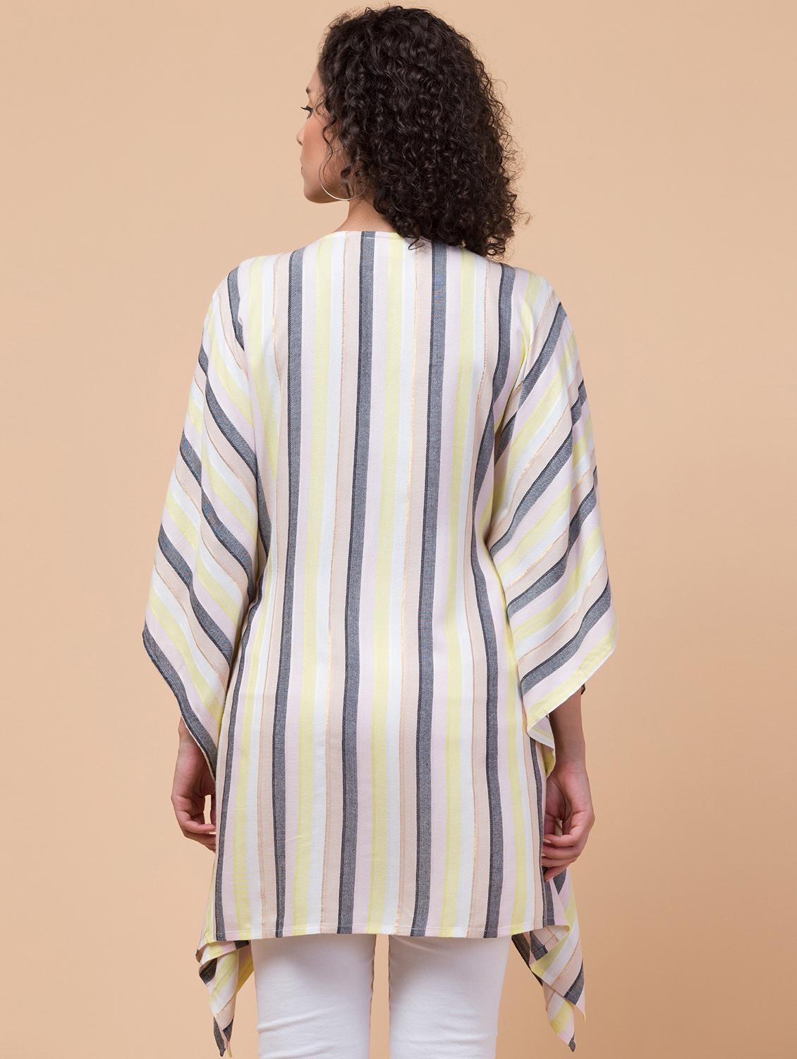 v-neck striped tunic kaftan - 20184728 - Standard Image - 1