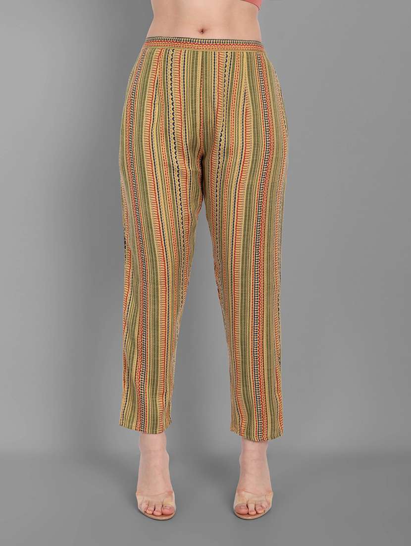 yellow floral printed kurta pant - 20185143 - Standard Image - 4