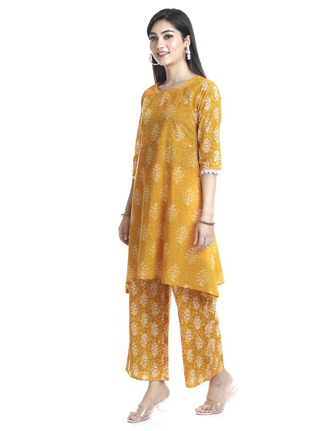 printed kurta pant set - 20185152 -  Standard Image - 1