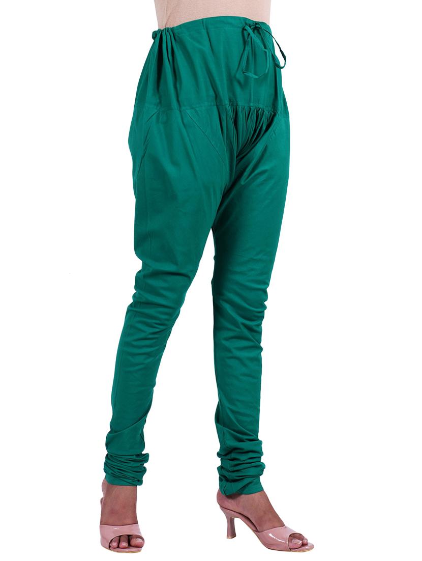 green cotton churidar - 20187394 - Standard Image - 1