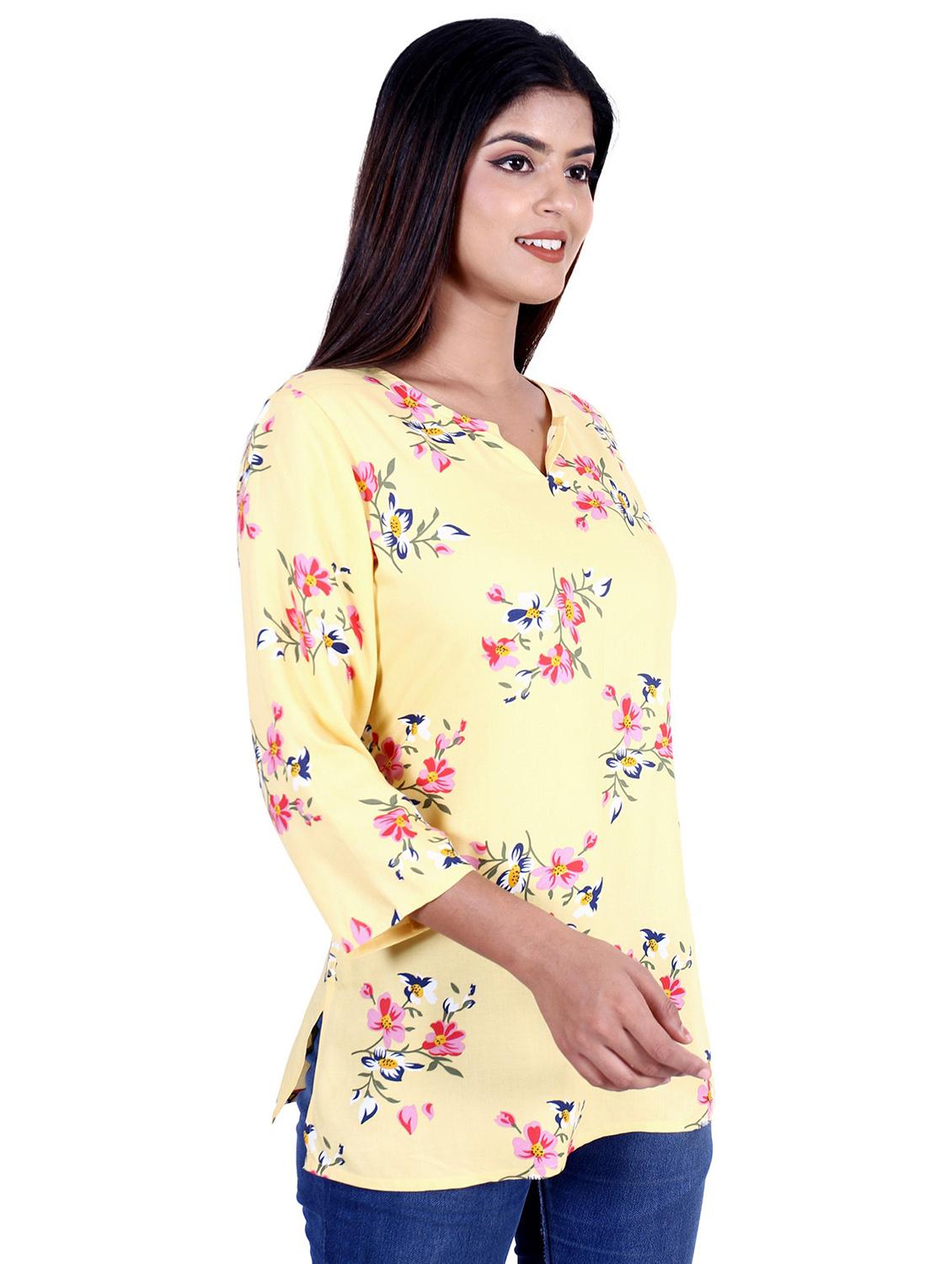 women's straight notch neck top - 20187448 - Standard Image - 1
