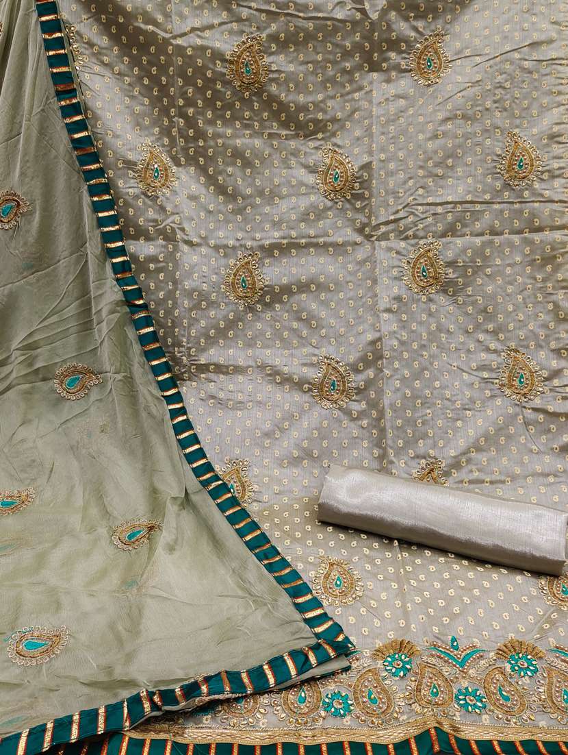 embroidered unstitched salwar suit set - 20187779 -  Standard Image - 1