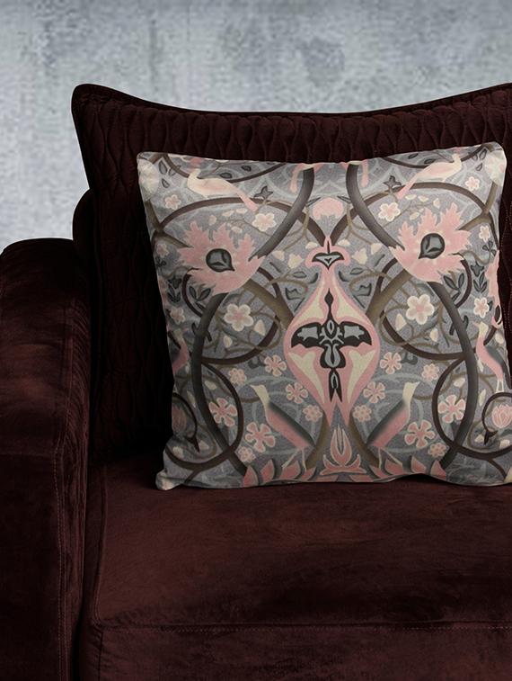 olive flower cushion cover