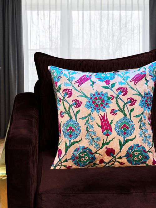 mughal floral cushion cover - 20188040 -  Standard Image - 0