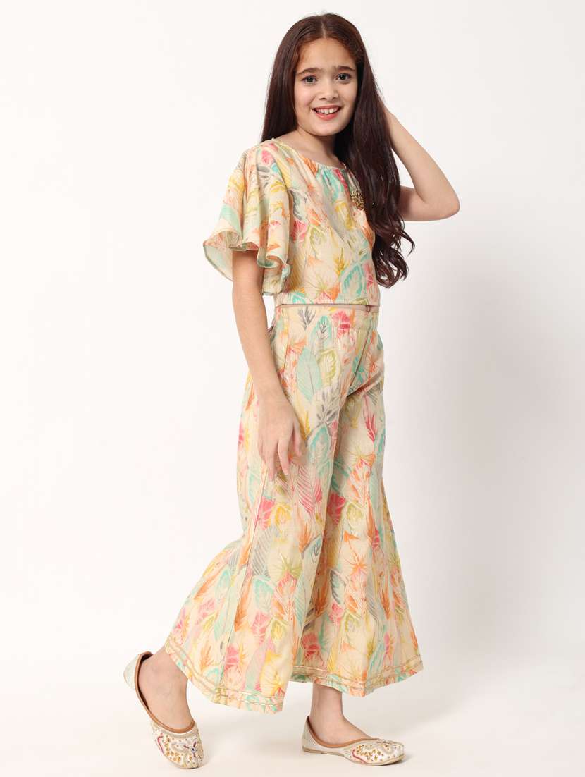 girls printed top & trouser set - 20188051 -  Standard Image - 1