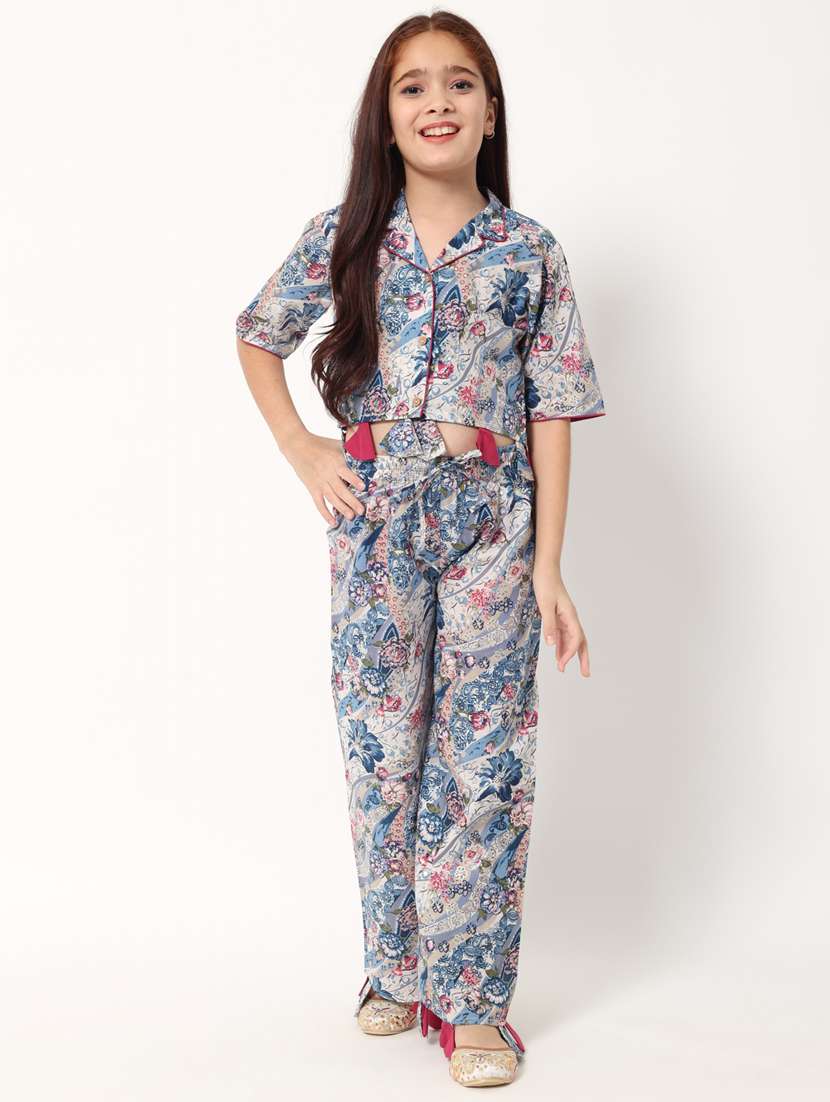 floral top and pant set 