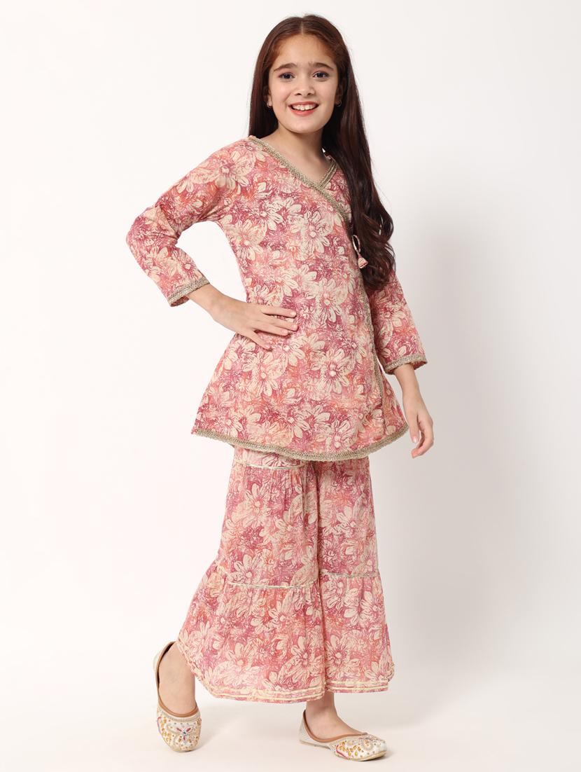 floral kurta sharara set - 20188065 - Standard Image - 1
