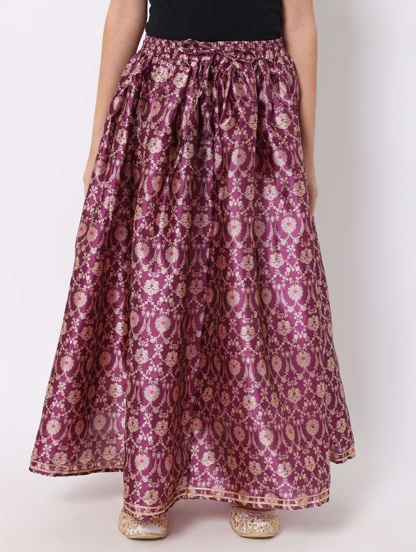 girls purple lehenga choli set with dupatta - 20188074 -  Standard Image - 4