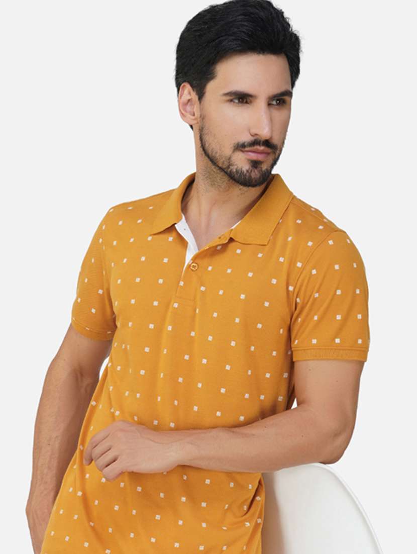 polo neck printed polo t-shirt - 20188358 -  Standard Image - 1