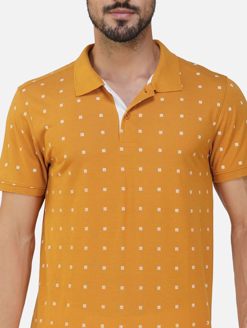 polo neck printed polo t-shirt - 20188358 -  Standard Image - 4