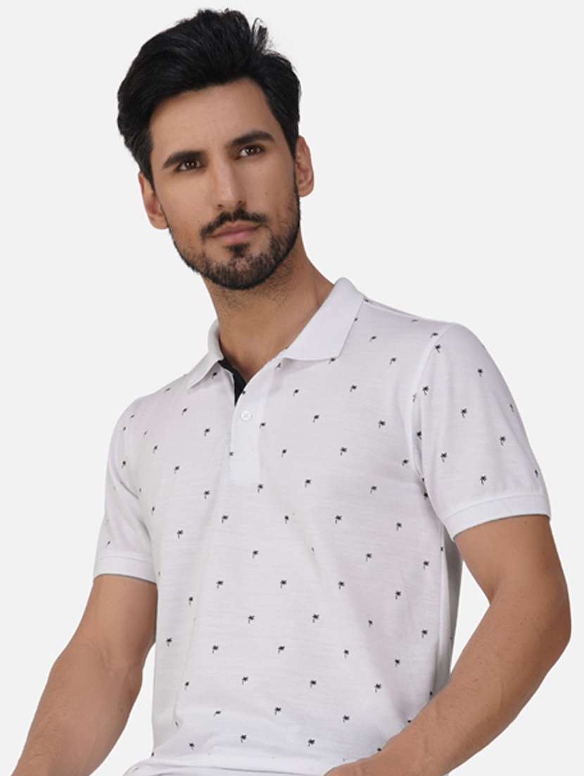 polo neck printed polo t-shirt - 20188365 -  Standard Image - 1