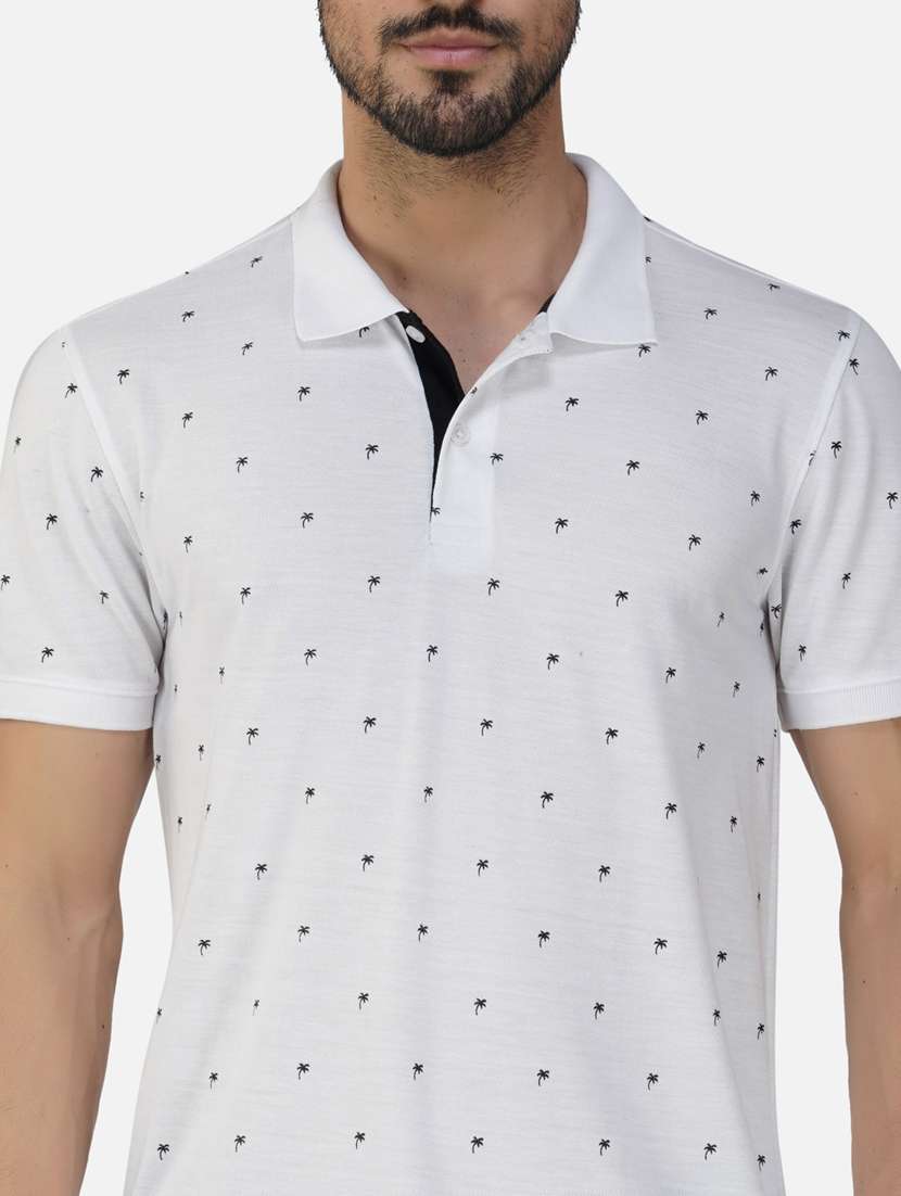 polo neck printed polo t-shirt - 20188365 -  Standard Image - 4