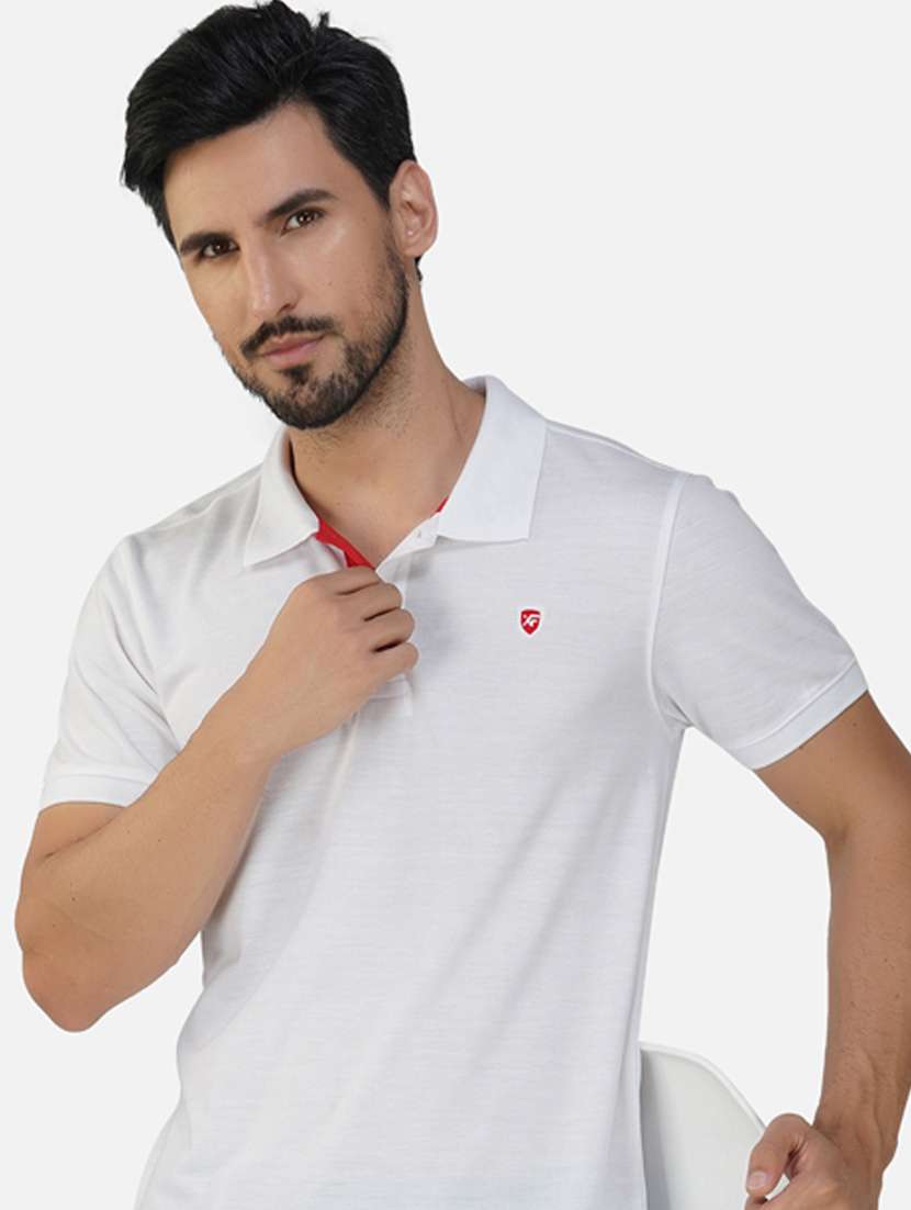men solids polo neck t-shirts - 20188370 -  Standard Image - 1
