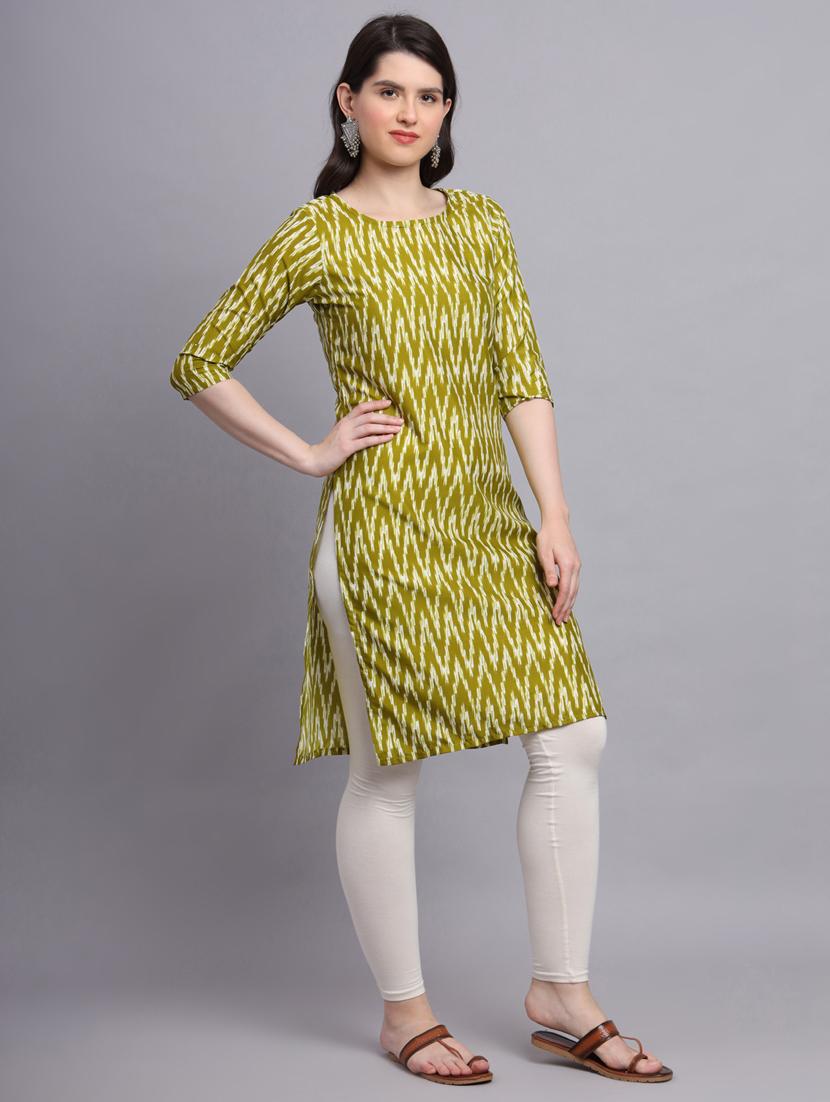 chevron printed straight kurti  - 20189282 -  Standard Image - 1