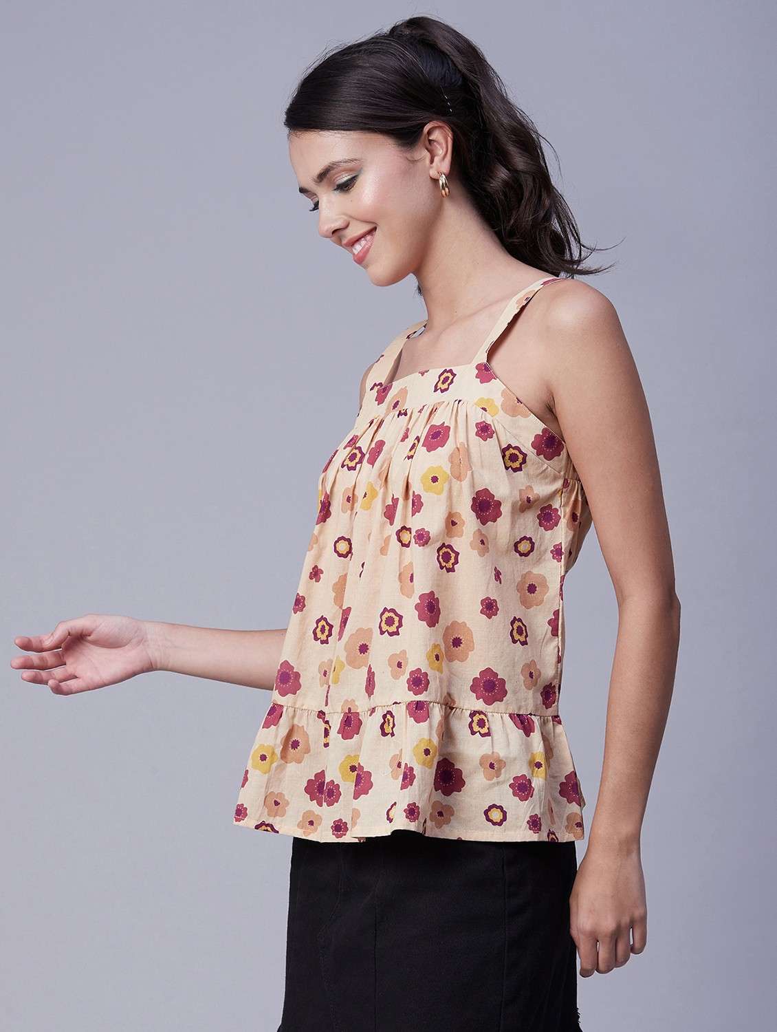 women's tiered shoulder strap top - 20189312 -  Standard Image - 1