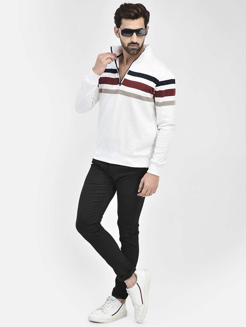 mens striped sweatshirt - 20189649 - Standard Image - 4
