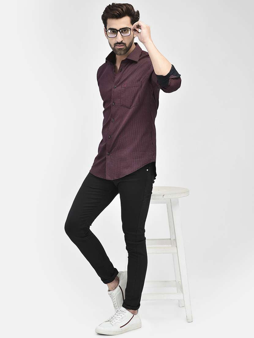 mens stripes casual shirt - 20189853 - Standard Image - 4