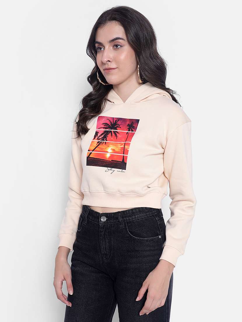 women's front print sweatshirt - 20189869 -  Standard Image - 1