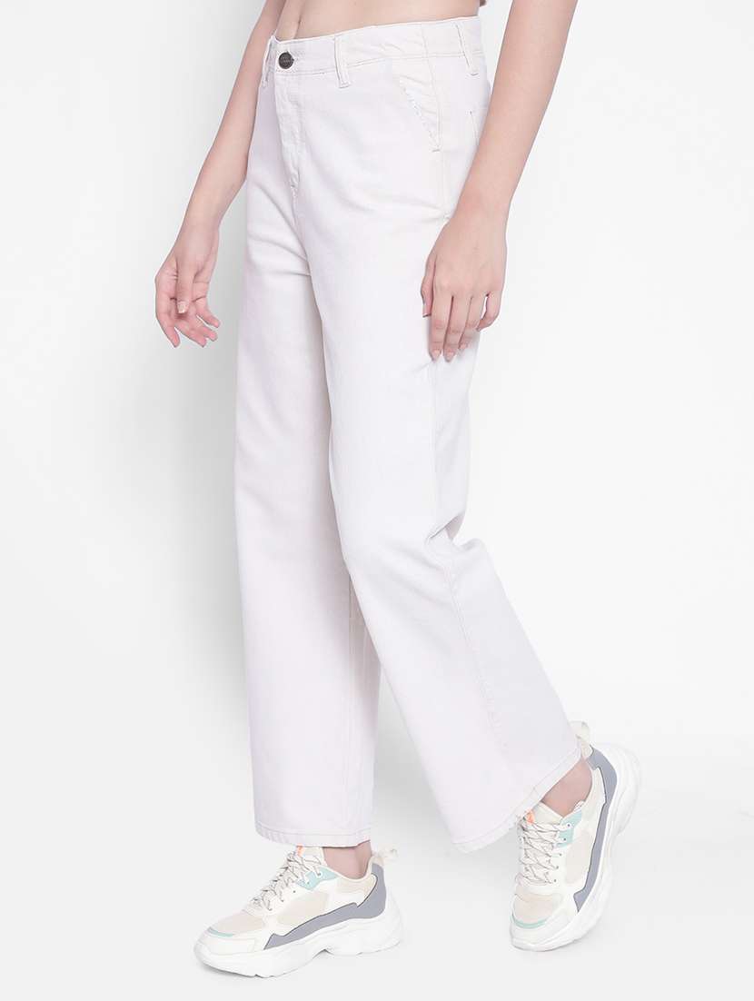 women's plain straight fit jeans - 20189879 -  Standard Image - 1