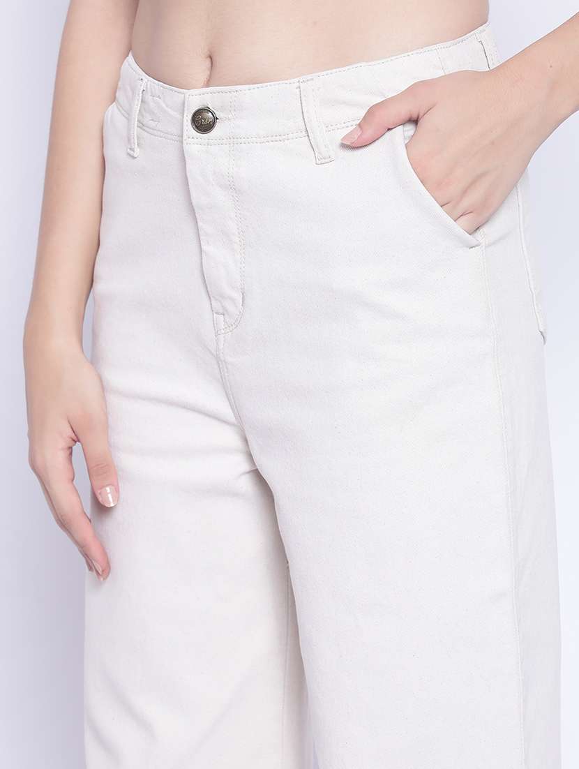 women's plain straight fit jeans - 20189879 -  Standard Image - 4