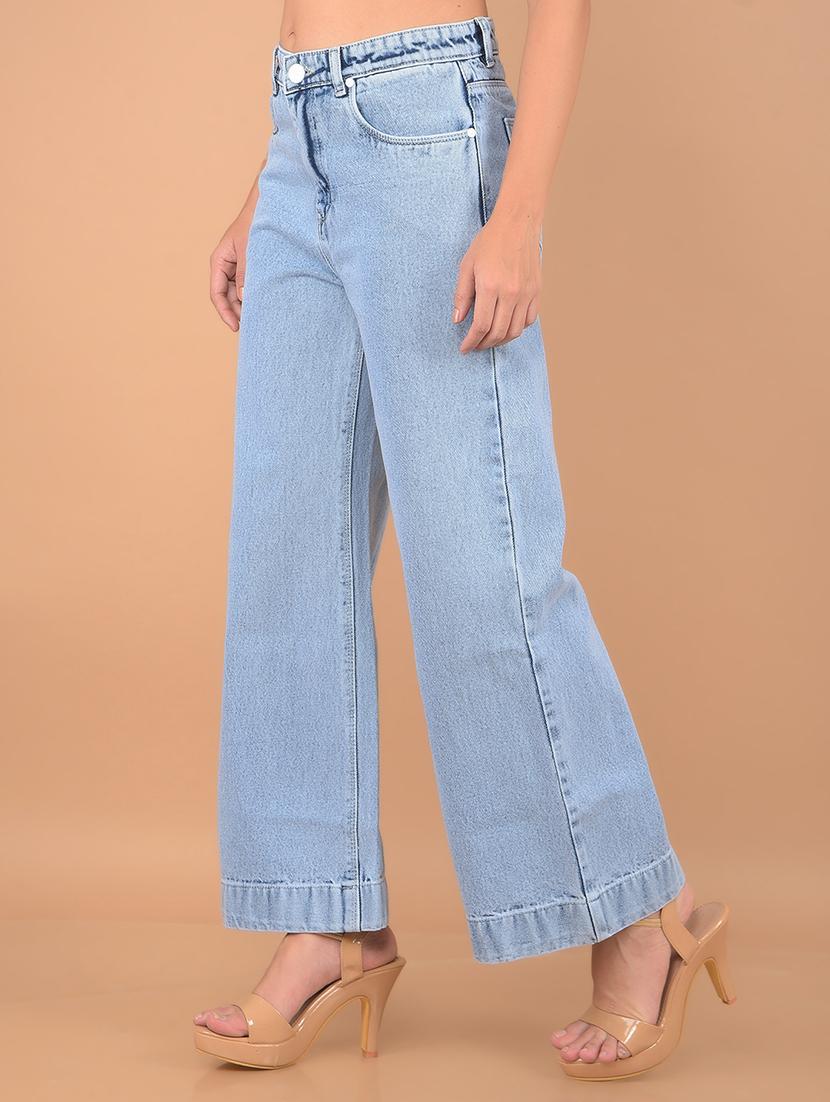 women's plain straight fit jeans - 20189880 - Standard Image - 1