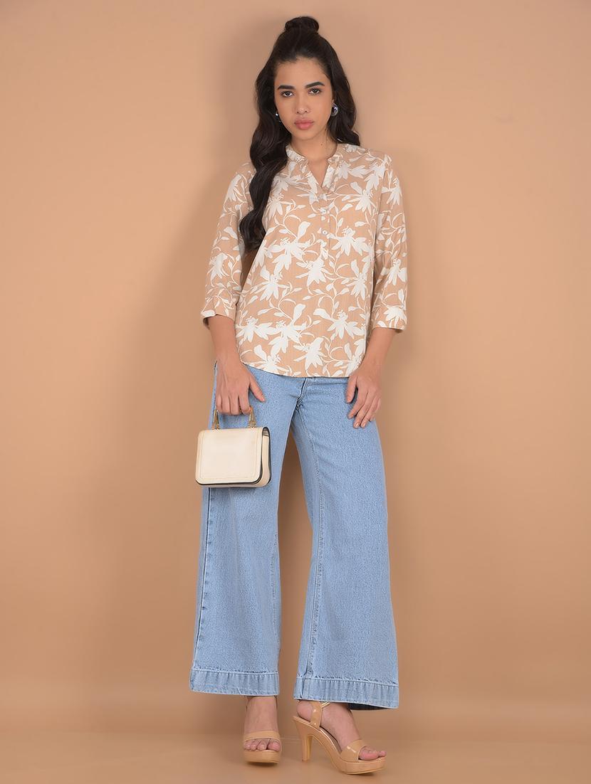 women's plain straight fit jeans - 20189880 - Standard Image - 4